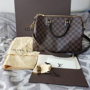 LV speedy 30 bandouliere damier ebene